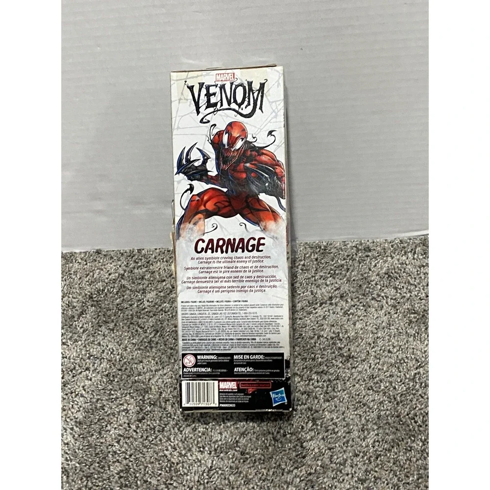 Action Figure Marvel Hasbro Kids Red New Damaged Box Titan Hero Carnage 12